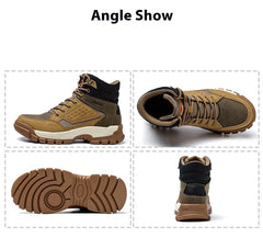 Outdoors Desert Boots Steel Toe Shoes Work Boots Indestructible Shoes Protective Boots Safety Shoes Combat Boots Puncture-Proof