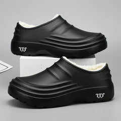 New Unisex Fashion Cotton Slippers Men Winter Warm Home Cotton Shoes Waterproof Garden Shoes Indoor Slip on Concise Shoes Woman