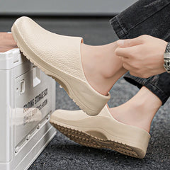Couple Chef Shoes Four Seasons Waterproof  Anti slip Men's and Women's casual Business Work Shoes Fashion comfort Half EVA Shoes