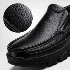 2025 New Handmade Genuine Leather Shoes 48 Men Loafers Soft Leather Men Thick Sole Casual Shoe Male Footwear Black Brown Slip-on