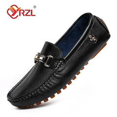 YRZL Men's Loafers Dress Office Shoes Men PU Leather Casual Shoes Lightweight Breathable Comfortable Slip on Driving Shoes Men