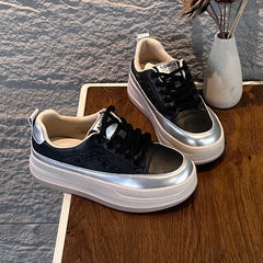 AIYUQI 2026 New Women's sneakers Shoes Flat Casual Women Skateboard Shoes Lace-Up Leopard Print female Dexterity Shoes