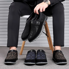 Business Men Leather Shoes for Men 2025 New Comfort Trend Flat Work Shoes Casual Moccasin Sneakers Slip on Big Size Male Loafers