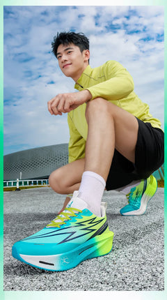 Running Shoes Marathon Carbon Board Air Cushion Men Sports Breathable Lightweight Women's Comfortable Athletic Nonskid Sneakers