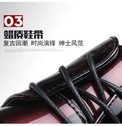 Luxury Men Oxford Shoes Retro Floral Pattern Men Dress Shoes Fashion Lace-Up Flats High Quality Business Men Party Wedding Shoes