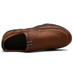 Leather Men Casual Shoes Comfortable Man Walking Runnning Sneakers Breathable Man Loafers Slip on Driving Shoes Zapatos Size 48