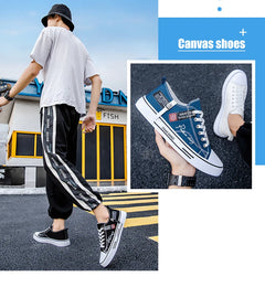 Fashion Men's Canvas Shoes Summer Breathable Men Casual Shoes Outdoor High Quality Sneakers Comfortable Low-Top Men tennis Shoes