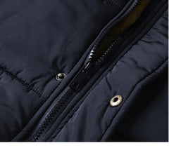 Men 2025 Winter New Windproof Fleece Warm Thick Jacket Parkas Coat Men Fashion Hooded Fur Collar Jacket Classic Casual Parka Men