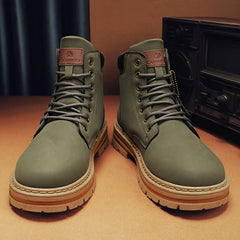 2026 Winter Ankle Boots Men's Boots Outdoor Yellow Boots Classic Design High Top Men Casual Shoes Botas Para Hombre