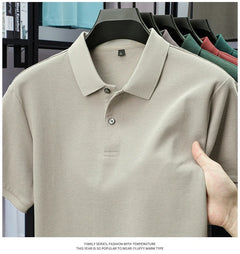 Men's 100% Cotton Polo Shirt - Summer Casual Breathable Tee,19 Colors,Ideal for Golf and Sports,Business Casual,Silk-Like Finish