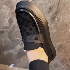 2025 Autumn New British Style Mens Casual Shoes Fashion Trend Board Shoes Male Flat Shoes Platform Business Casual Loafers Mens