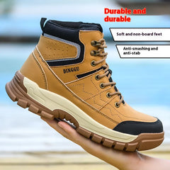 Outdoors Desert Boots Steel Toe Shoes Work Boots Indestructible Shoes Protective Boots Safety Shoes Combat Boots Puncture-Proof