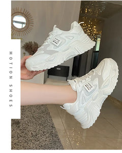 Chunky Platform Sneakers for Women Autumn New Fashion Thick Sole Vulcanized Shoes Woman Casual Non Slip Breathable Sports Shoes