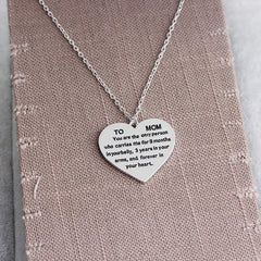 Heart-Shaped Engraved Necklace for Mother's Day Gift
