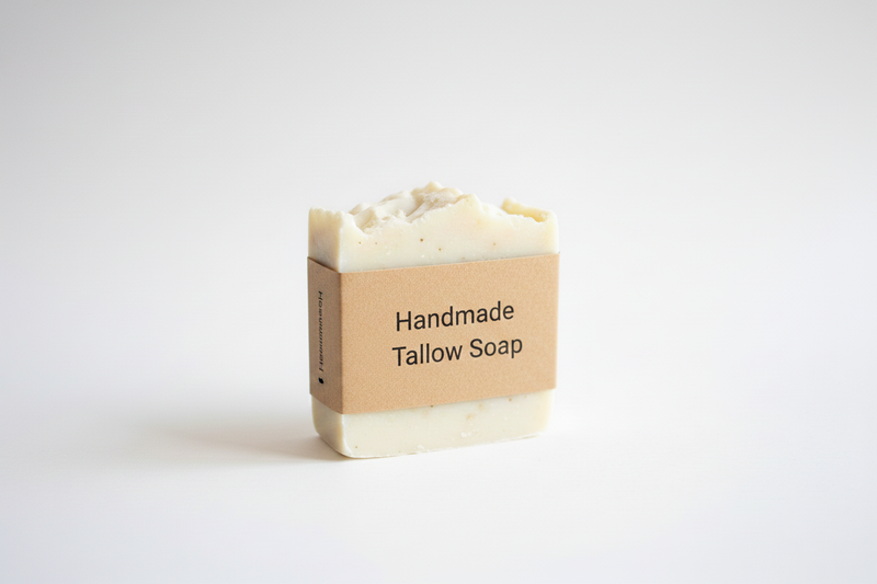 Handmade Tallow Soap with Label